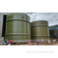 Site made large diameter chemical water tank